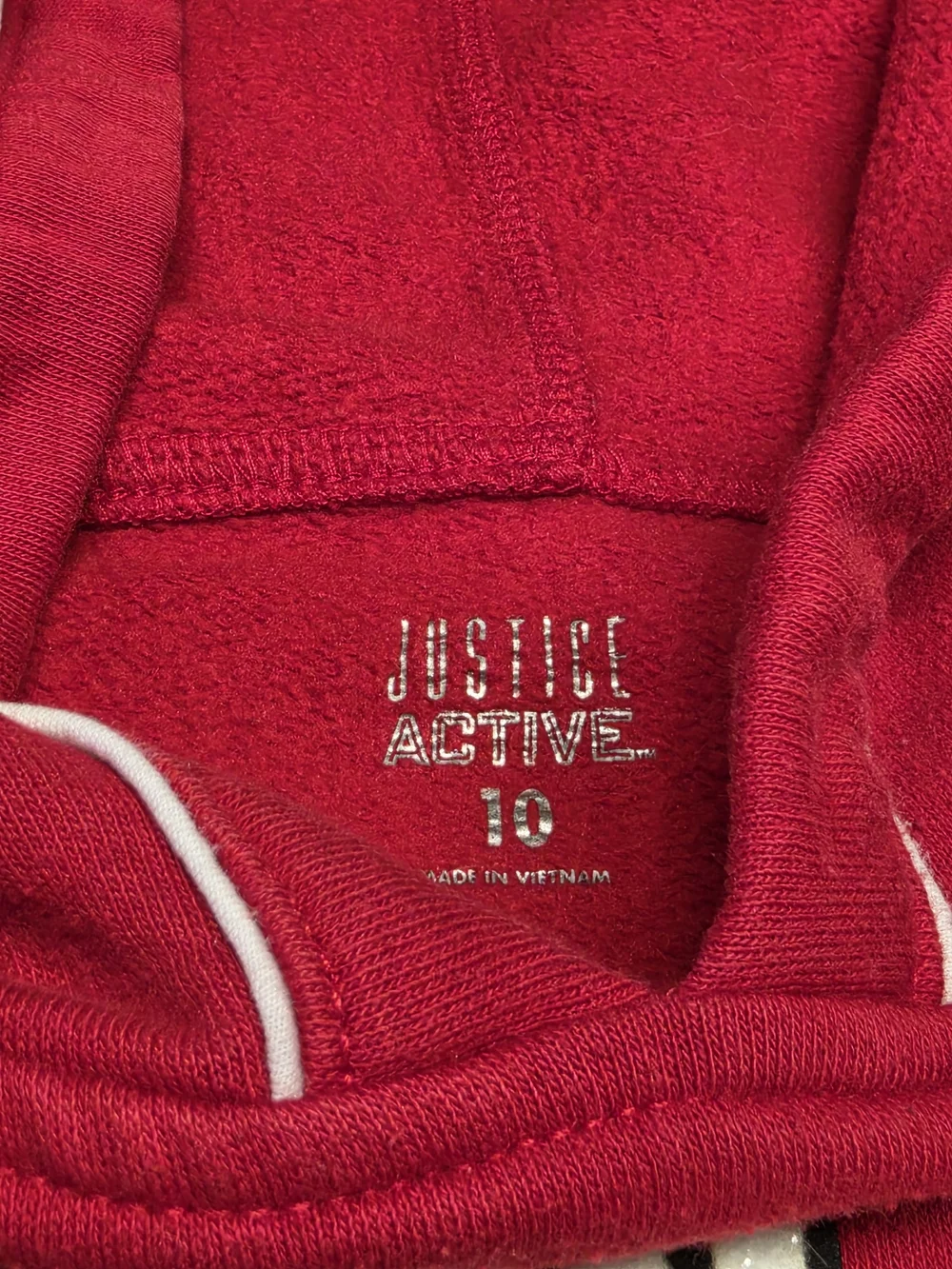 Justice Red Hoodie and Black 'DANCE' Leggings Set